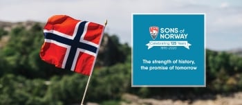 banner for facebook page, showing Norwegian flag and SofN logo