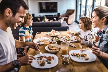 family at the dinner table