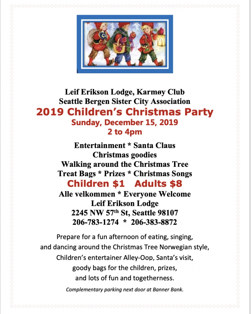 Ballard Children S Christmas Party Sons Of Norway
