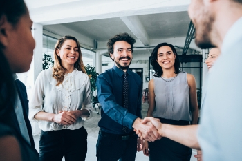 Business people shaking hands