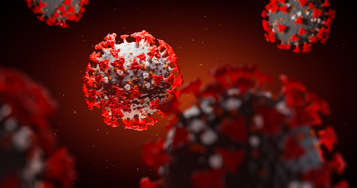 Concept of SARS-CoV-2 or 2019-ncov coronavirus COVID-19 Virus illustration