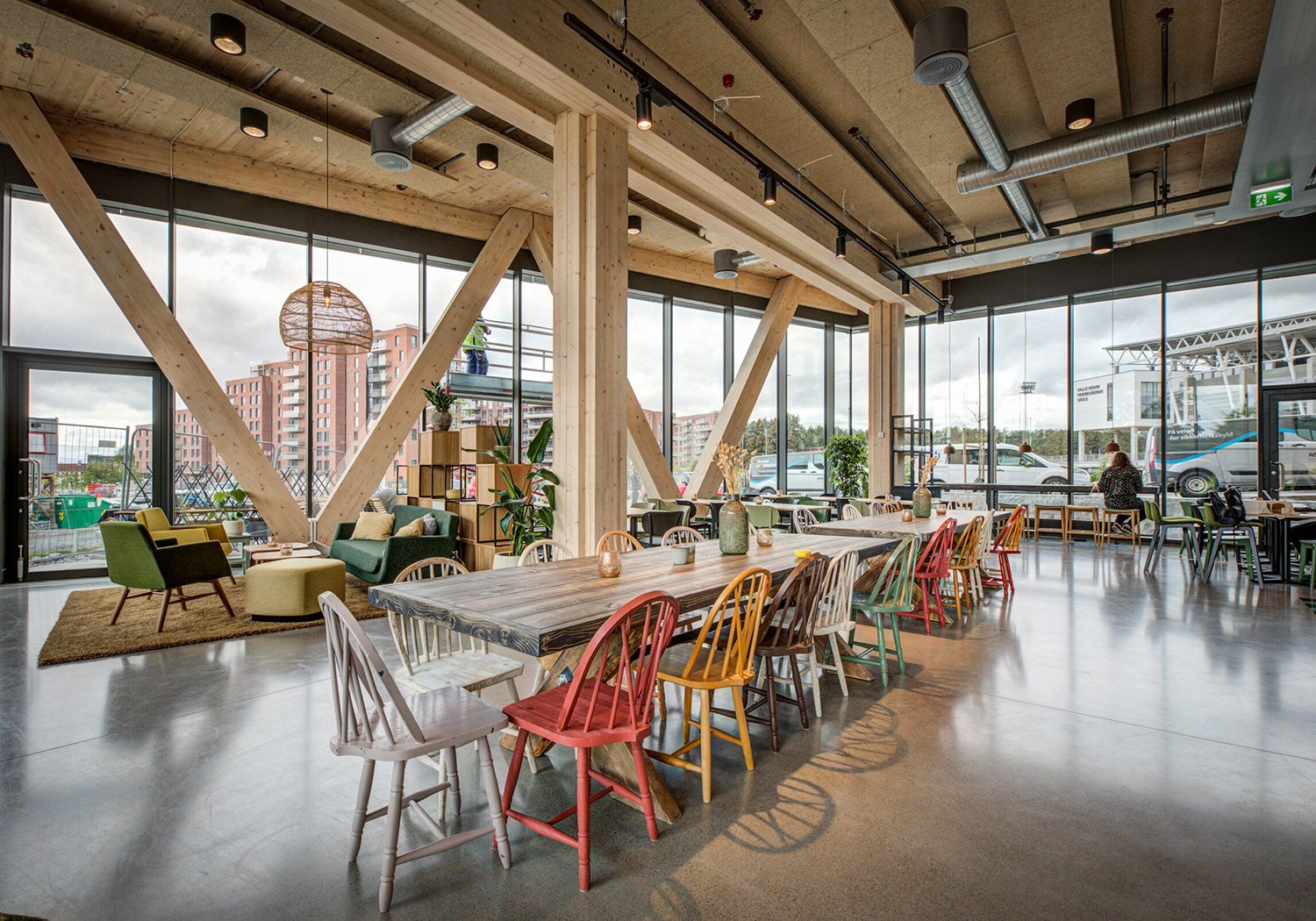 interior of the Valle Wood building