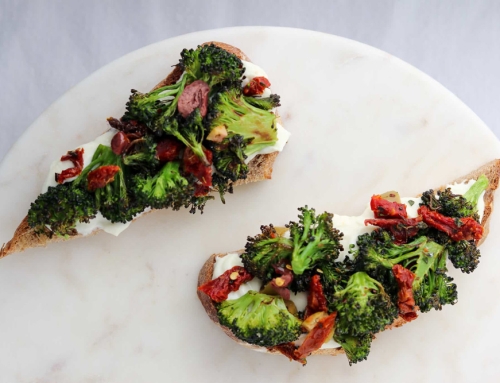 Roasted Broccoli Smørrebrød with Whipped Ricotta