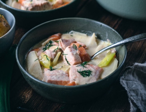 Norwegian Salmon Fricassée with Hard Cider